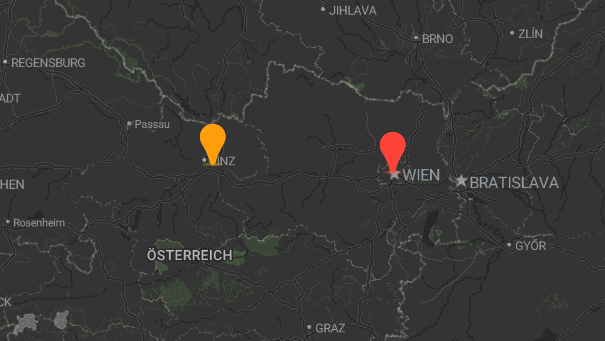 Map of company locations