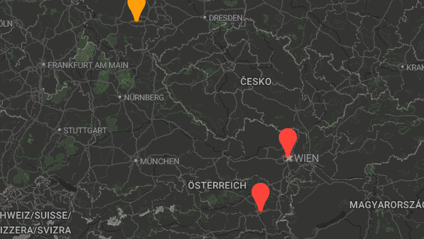 Map of company locations