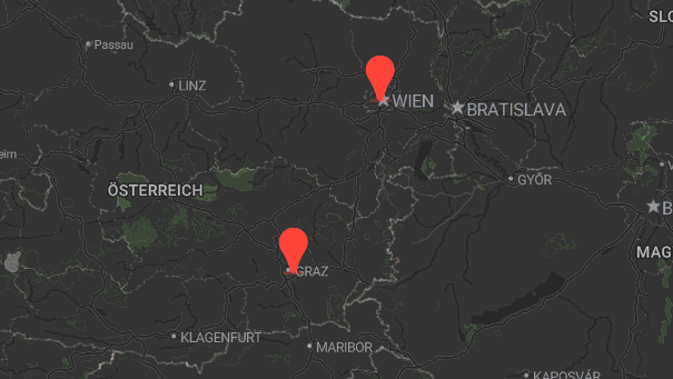 Map of company locations