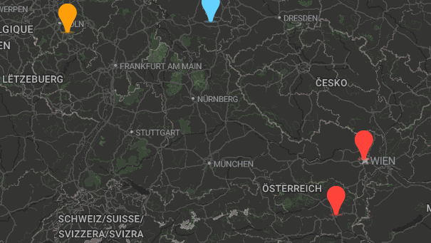 Map of company locations