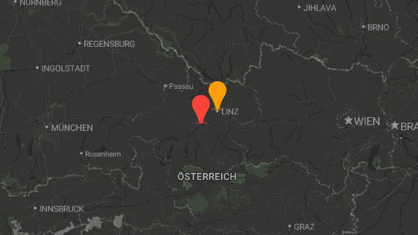 Map of company locations