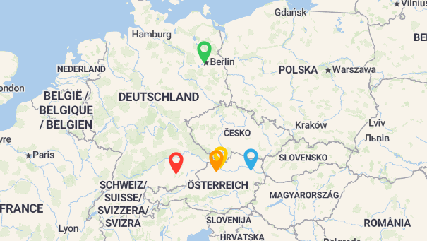 Map of company locations