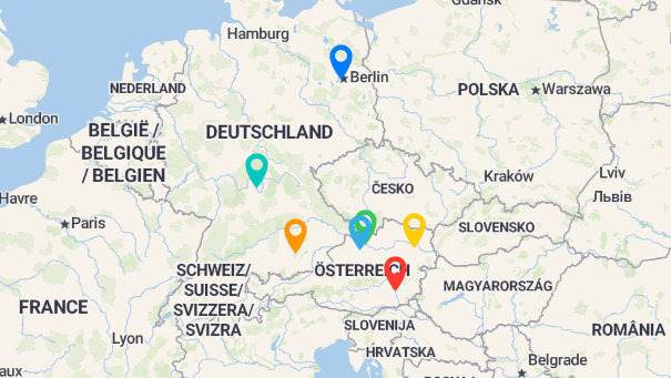 Map of company locations