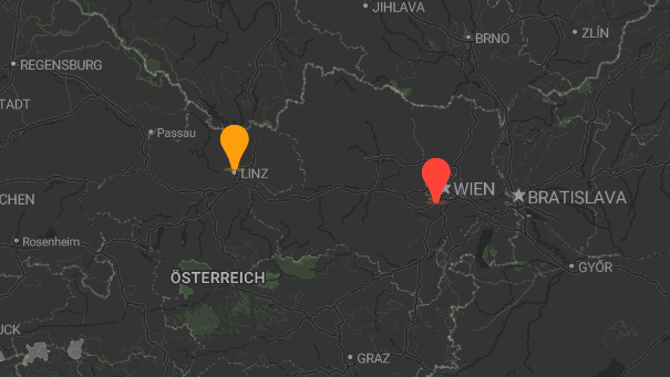 Map of company locations