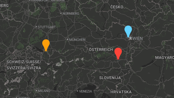 Map of company locations