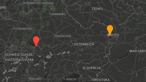 Map of company locations