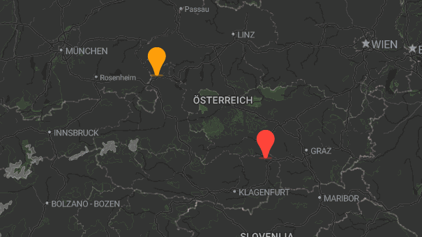 Map of company locations