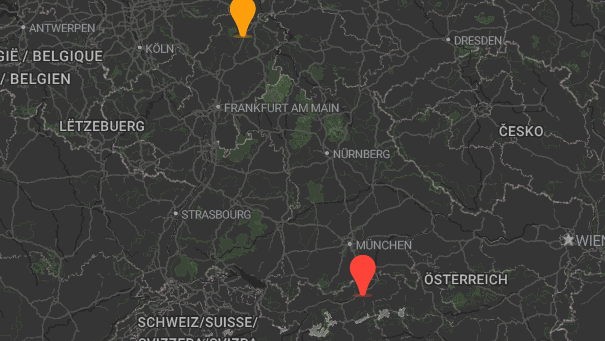 Map of company locations