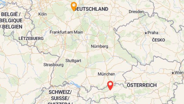 Map of company locations