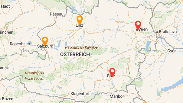 Map of company locations