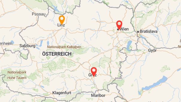 Map of company locations