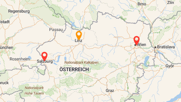 Map of company locations