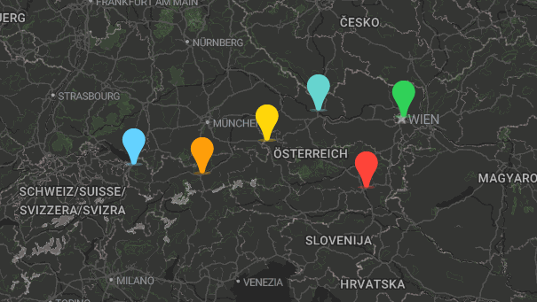 Map of company locations