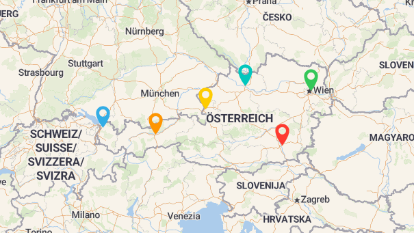 Map of company locations