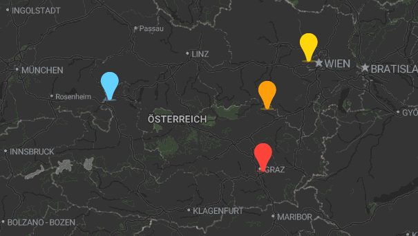 Map of company locations