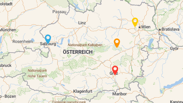 Map of company locations