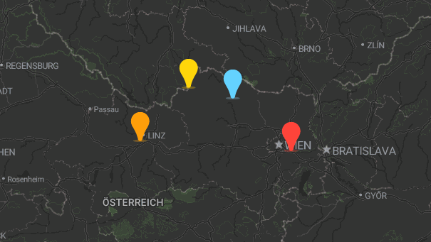 Map of company locations