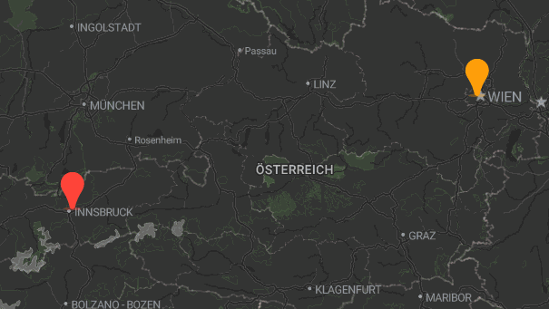 Map of company locations