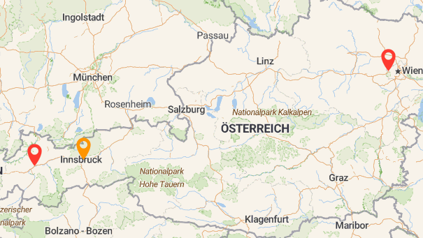 Map of company locations