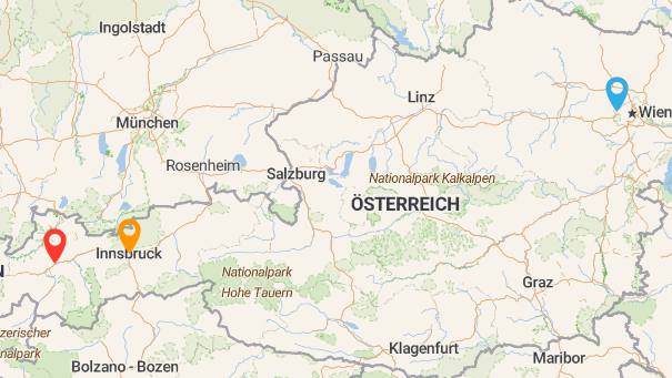 Map of company locations