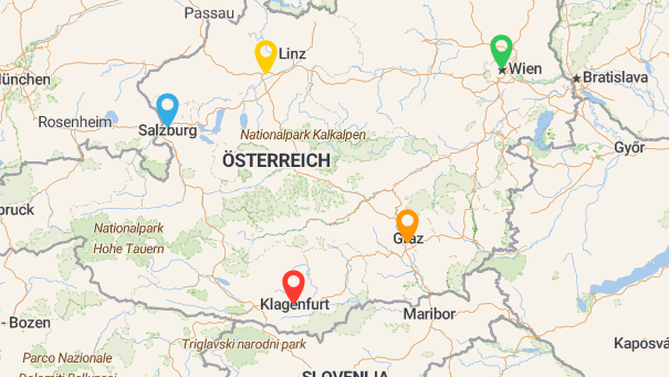 Map of company locations