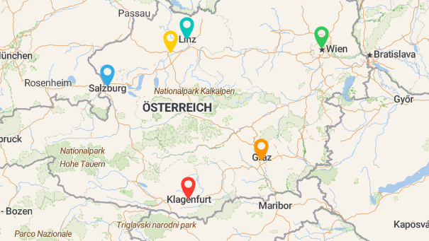 Map of company locations