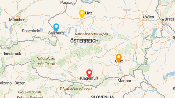 Map of company locations