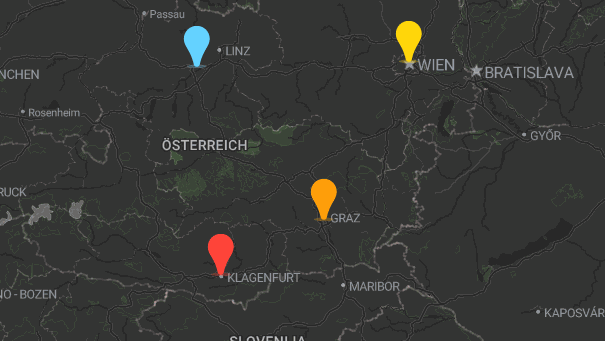 Map of company locations