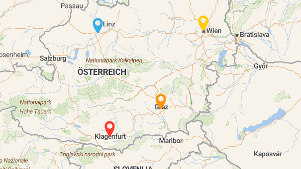 Map of company locations