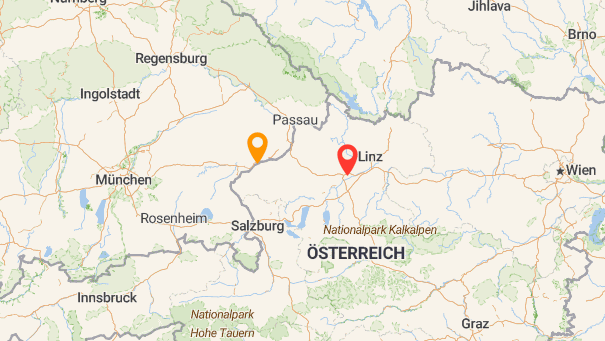 Map of company locations