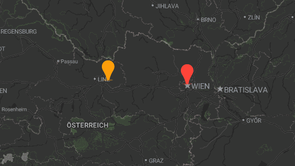 Map of company locations