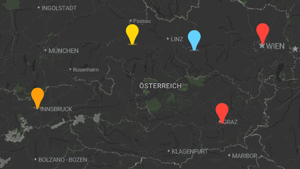 Map of company locations