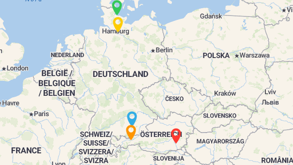 Map of company locations