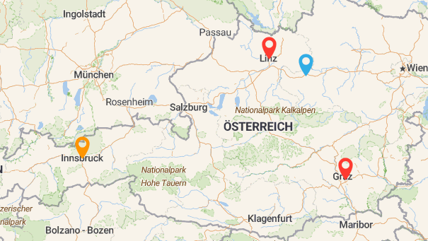 Map of company locations