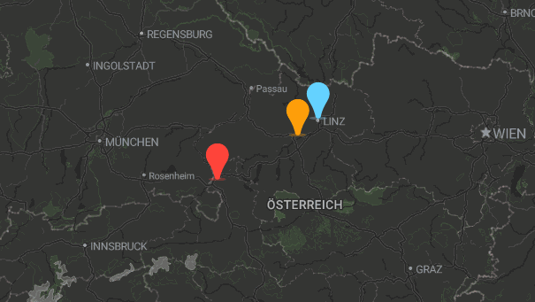 Map of company locations