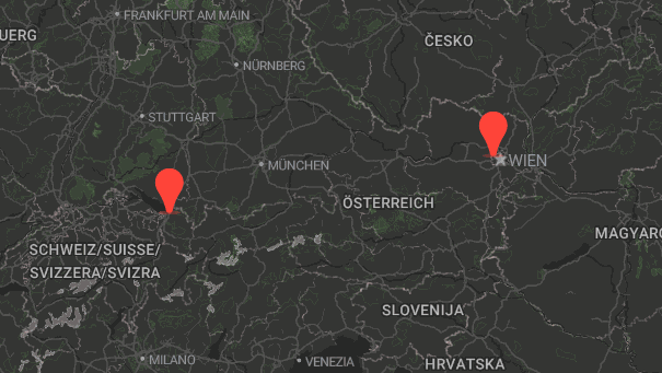 Map of company locations