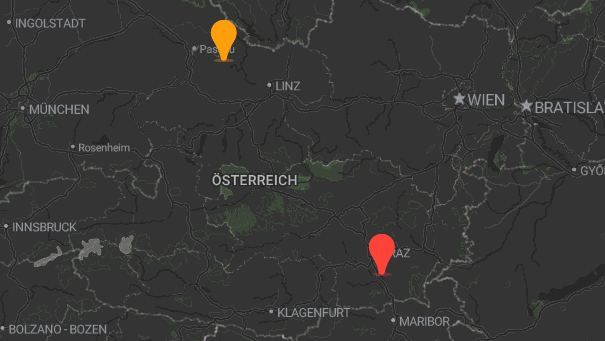 Map of company locations