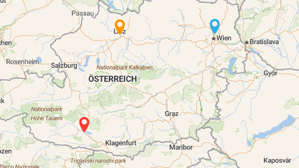 Map of company locations