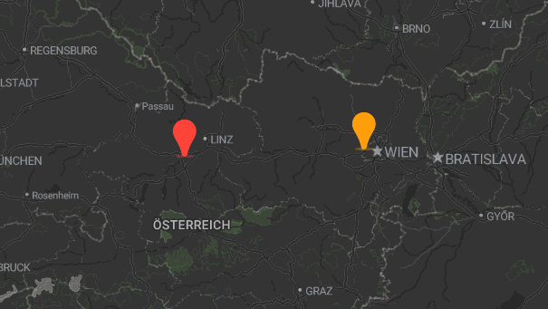 Map of company locations