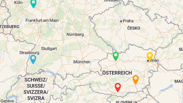 Map of company locations