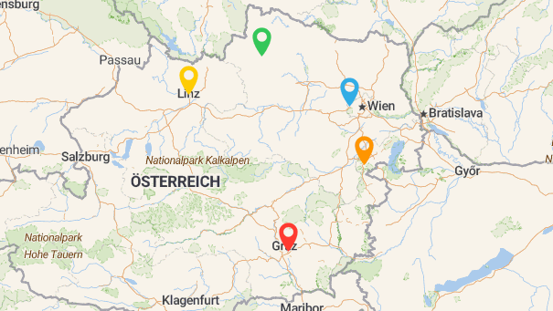 Map of company locations