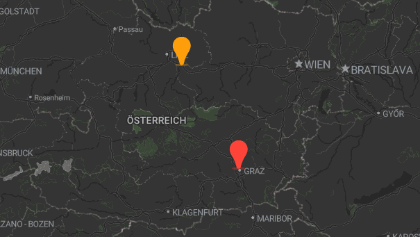 Map of company locations