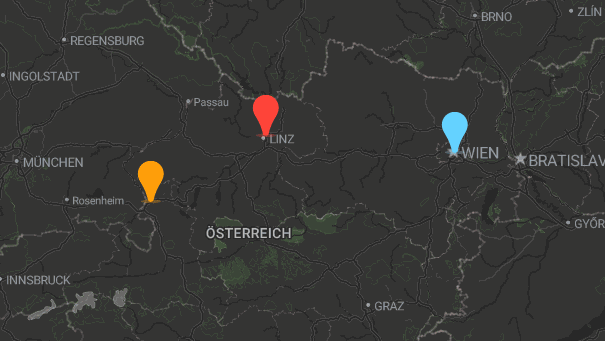 Map of company locations