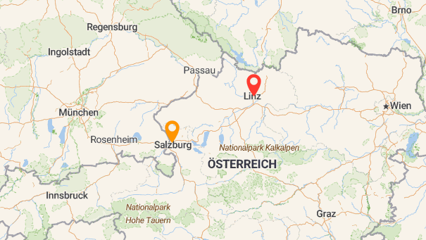 Map of company locations