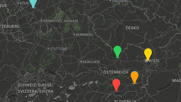 Map of company locations