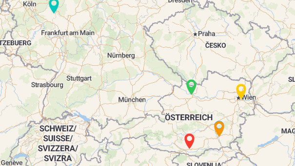 Map of company locations