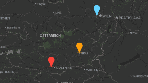 Map of company locations