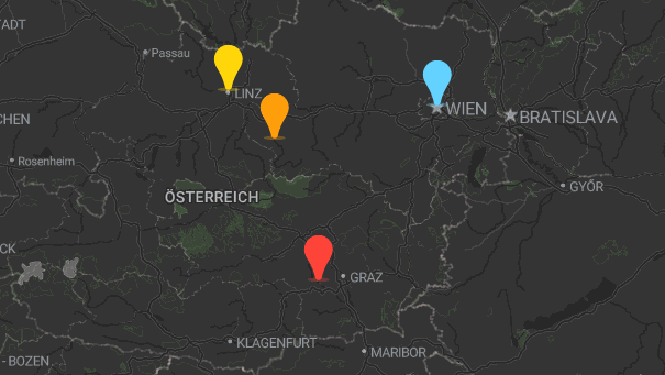 Map of company locations