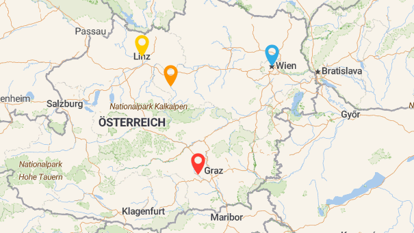 Map of company locations