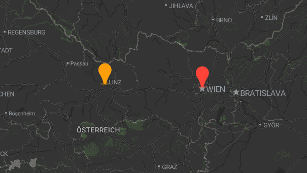 Map of company locations